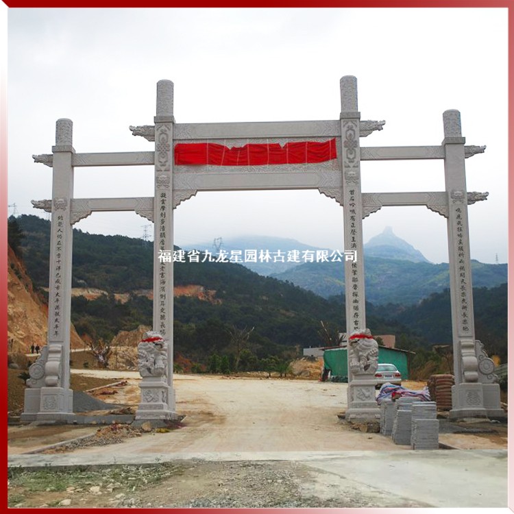 農村石雕牌坊圖片