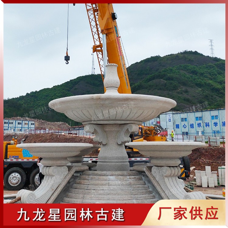 黃銹石石雕水缽圖片